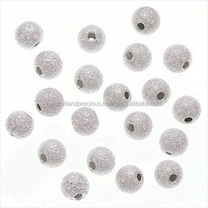 สเตอร์ลิงเงินกลม6มม. Stardust ประกายลูกปัด-ลูกปัดกลมสำหรับเครื่องประดับ - Product Image 2