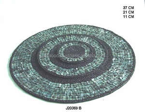 เสื่อแก้วประดับลูกปัดและแม่ของไข่มุกเสื่อปูโต๊ะลวดลายสำหรับบนโต๊ะอาหารของขวัญแปลกใหม่ในหลากหลายสี - Product Image 2