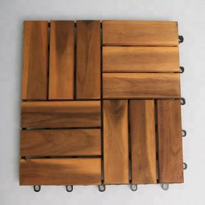 กระเบื้องดาดฟ้ากลางแจ้งพื้นไม้อะคาเซียแข็งซึ่งเชื่อมต่อกันด้วยฐานพลาสติก - Product Image 1