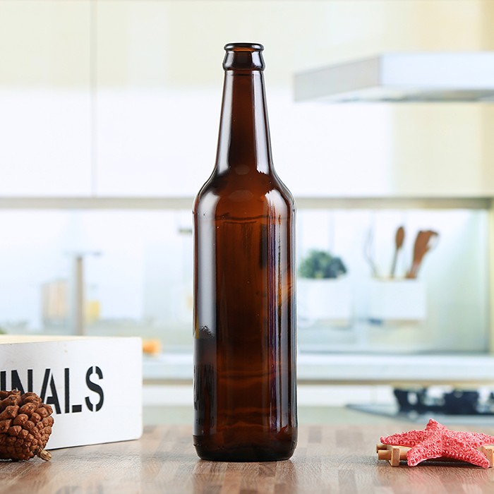 Custom logo food grade 330ml beer glass bottle amber glass beer bottle