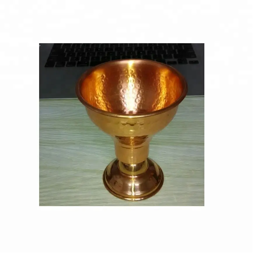 Hammered Copper Goblet with Antique Design Copper Wine Goblet Moscow Mule Mug