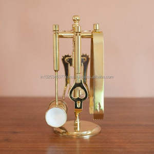 Ensemble d'outils de bar argentés Accessoires de boissons de qualité supérieure Support d'outils de bar pour 5 outils - Product Image 2