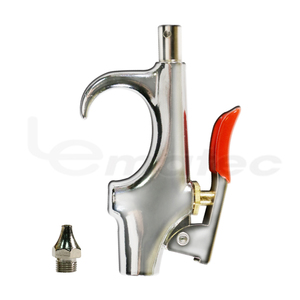 Zinc chapado en pulgar palanca pistola de aire de caucho latón boquilla de pistola de soplado de herramienta Taiwán - Product Image 2
