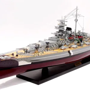 BISMARCK NAVE da GUERRA MODELLO-MODELLO di NAVE IN LEGNO