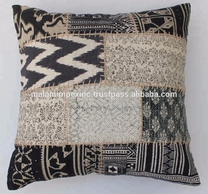 Housse de coussin indienne en gros, faite à la main, carrée, patchwork, 100 % coton, avec fonctions de massage, style uni amovible pour adultes et hôtels - Product Image 4