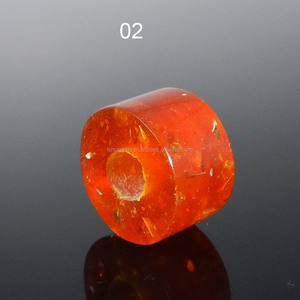Silver Jewelry Roundel Loose Big Hole 14x8x4.5mm Synthetic <b>Red</b> Gemstone <b>Beads</b> Ishu Gems IG5440 - Product Image 2