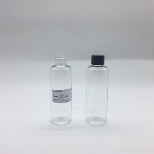 Bouteille en plastique PET cosmétique transparente de 100ml Bouteille PET à épaule ronde avec bouchon à vis - Product Image 2