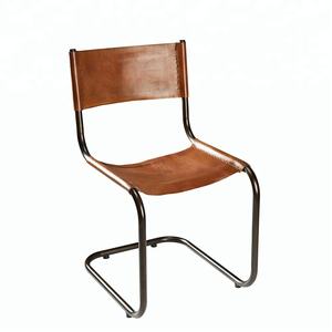 Industrial Silla de comedor de cuero Silla de comedor Industrial, muebles - Product Image 2