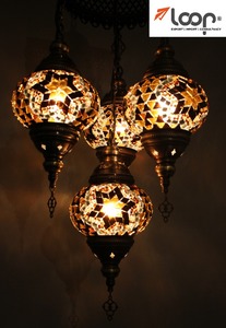 Útil candelabros de mosaico de estilo tradicional lámpara de vidrio ahorro de energía marca de bucle paisaje al aire libre hogar Hotel restaurante Bar - Product Image 2