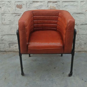 Sillón de limón moderno de cuero genuino muebles de oficina en casa - Product Image 1