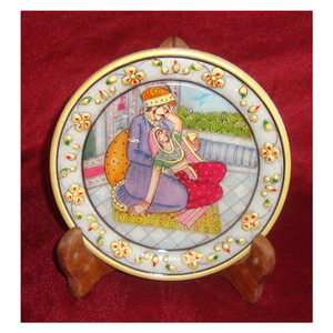 Placa de mármol decorativa pintada en oro para el hogar - Product Image 1