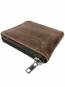 Mens Genuine Leather Zip <b>Wallet</b> Vintage RFID Bifold <b>Card</b> <b>Holder</b> Organizer Purse Wholesale Vintage Genuine Leather Mens <b>Wallet</b> - Product Image 3