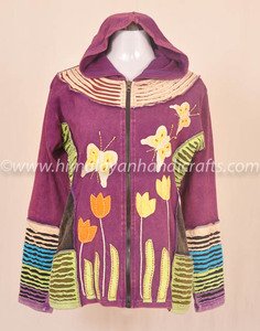 Papillon fleur PATCH travail bohème dames sweat à capuche CSWJ 374 - Product Image 2