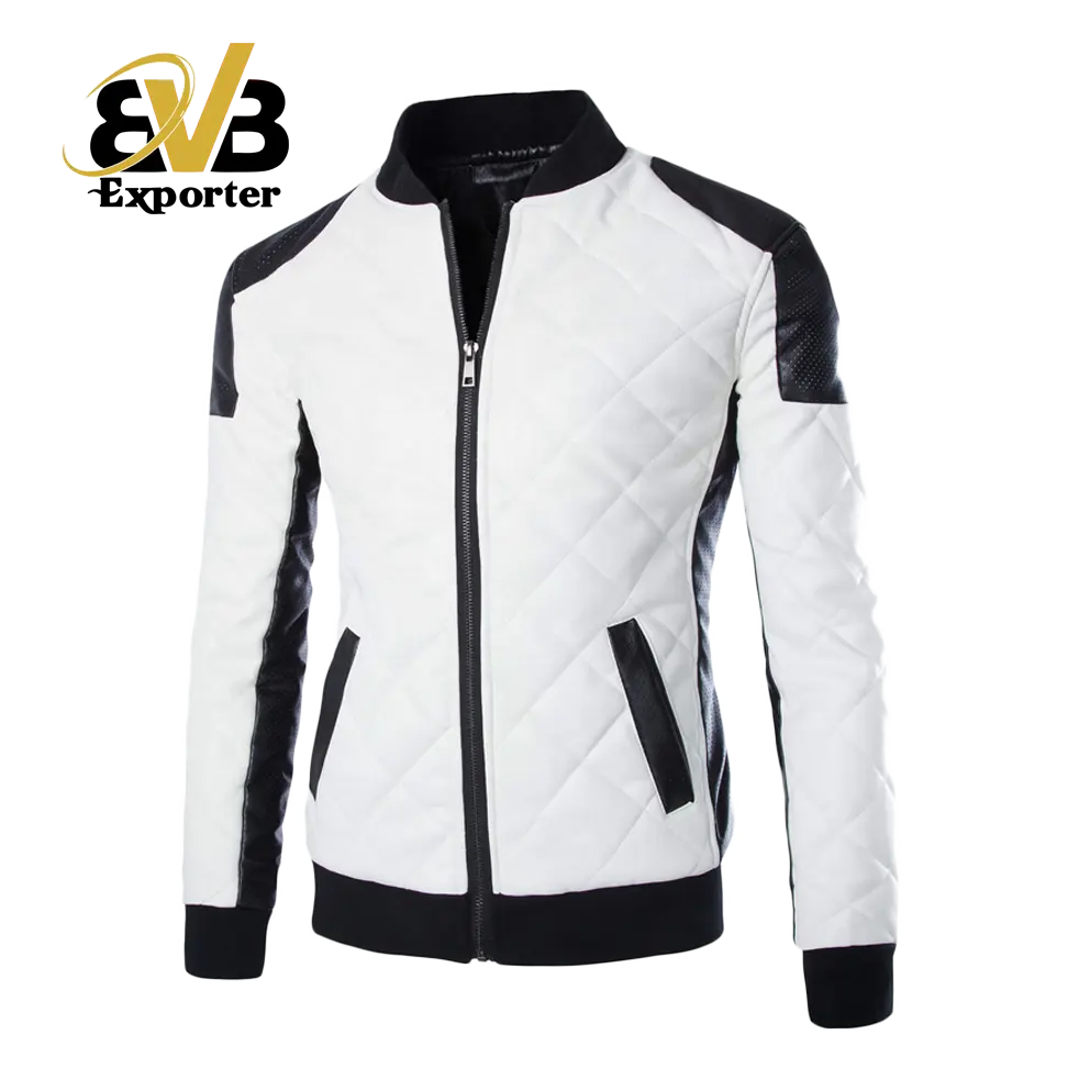 Yeni rahat moda kış kirpi kapitone slim fit özelleştirilmiş tasarlanmış logo ceketler PU DERİ CEKETLER özel marka ceket