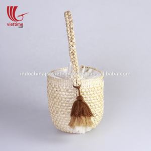 Sac de plage d'été en paille de bonne qualité, pochette en paille fait de hydraulique, vente en gros, - Product Image 6