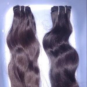 Las mejores extensiones de cabello humano sin procesar 100% de la India, tejido de calidad y cabello de templo. Extensión de cabello indio sin procesar de La India - Product Image 6