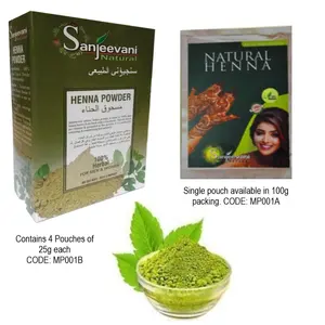 Bubuk Henna Alami 100% Sanjeevani Murni Bubuk Henna Semi Permanen Alami Pewarna Warna Wanita