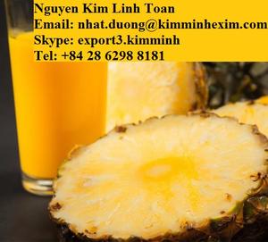 Concentré d'ananas congelé concentré de jus de fruits 100% pur 60 Brix 80L emballage de tambour 200kg - Product Image 3