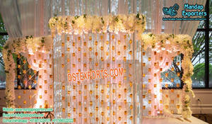 Mehandi-Vela de escenario para decoración de pared, candelabro moderno de Metal para escenario, recepción, boda - Product Image 5