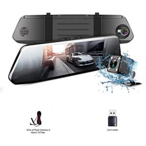 Nuevo 7 pulgadas <span class=keywords><strong>pantalla</strong></span> táctil DVR lente Dual cámara <span class=keywords><strong>de</strong></span> coche espejo retrovisor Auto Dvrs coches grabadora <span class=keywords><strong>de</strong></span> vídeo - Product Image 2