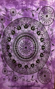 Personnalisé fait à la main Boho complexe conception florale tapisserie tenture murale Hippie Mandala psychédélique pour chambre décor à la maison - Product Image 5