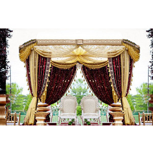 Telones para Bodas al Aire Libre, Conjunto de Mandap, Último Diseño de Mandap para Bodas Indias, Mandap de Madera Tallada a Mano, Decoración para Eventos en Australia - Product Image 1