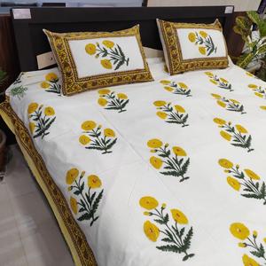 Hand Block Print Pure Cotton <strong>Bed</strong> <strong>Sheet</strong> Set Indian Print Bedding Sets