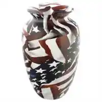 Distressed American Flag Memorial Metal Adults Human Funeral Ashes Cremation urns American/European Style