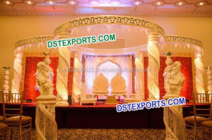 ชุดแต่งงานคริสตัล Mandap หกเสาคริสตัล Mandaps - Product Image 6