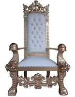 새겨진 마호가니 저렴한 킹 사자 로얄 왕좌 의자 Jepara 인도네시아 가구 otherhomefurniture livingroomchairs