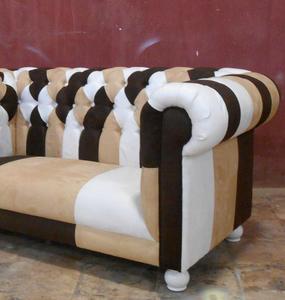 Meubles de maison en bois-Multi Color Patchwork Chesterfield Sofa Meubles de salon - Product Image 4