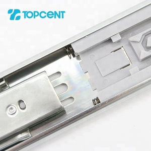 TOPCENT, cajón de 45mm, Canal telescópico, deslizador de cajón de cierre suave/cajón de rodamiento de bolas, empuje para abrir, deslizamiento de rodamiento de bolas - Product Image 5
