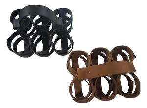 Étui pour bouteilles de vin/bière en cuir véritable Solution de rangement durable et élégante - Product Image 2