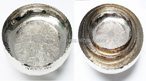 Nouveauté Plateau de service décoratif en aluminium de forme moderne et élégante pour la décoration de table de mariage avec logo personnalisé - Product Image 3