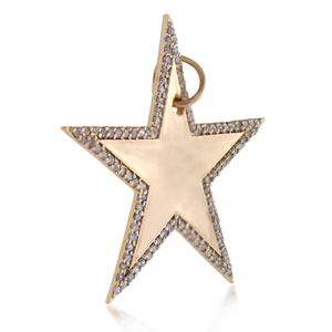 ชุดเพชรเส้นเดียวรูปดาว14K สีเหลือง,เครื่องประดับจี้แฟชั่นเครื่องรางรูปดาวแบบแฮนด์เมดโดยอัญมณี Metarock - Product Image 2