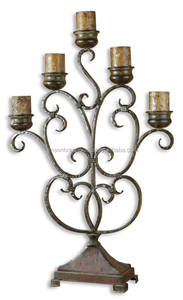 Bougeoir à 5 bras avec finitions rouillées - Product Image 5