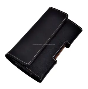 Luxury Universal Holster Belt Clip Waist Man Flip buffalo Leather Cover Bag Phone Case For iPhone and samsung smartphones