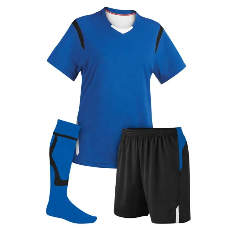 Uniformi di gioco del calcio di sublimazione completa set jersey di calcio tuta kit a buon mercato su misura di disegno di calcio jersey