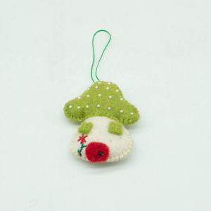 CDO-029ขนสัตว์ Felt แขวนบ้านเห็ดบ้านและตกแต่งเทศกาล,Made In เนปาลโดยฝีมือและ Talented ผู้หญิงช่างฝีมือ - Product Image 2