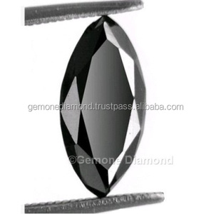 Diamantes sueltos de corte Marquesa negro Natural de tamaño de 1,00 quilates del fabricante indio Diamantes negros de forma elegante para joyería - Product Image 2