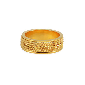 Classic Wholesale Luxury Top Quality 925 Sterling <b>Silver</b> Textured <b>Ring</b> Gold Plated Plain Wedding <b>Band</b> <b>Ring</b> for Gift Jewelry - Product Image 3