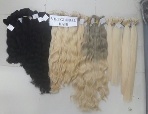 Extensions de cheveux Remy vietnamiens et cambodgiens faisceaux de trame de peau droite avec fermeture - Product Image 5