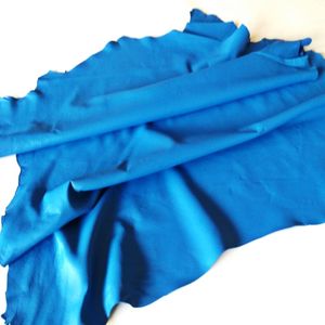 Modèle fini de type grain de peau de mouton en cuir véritable bleu royal de haute qualité pour l'utilisation des bagages - Product Image 1