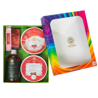 Set de Regalo Cosmético Hecho a Mano 100% Natural para Mujer, 4 Artículos con Aroma a Mango, Estilo Ejecutivo, Hidratante, Nutritivo, Exfoliante, Relajante, Protección UV