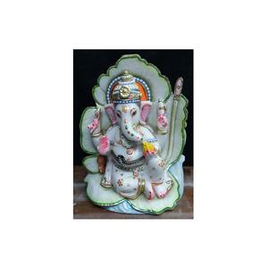 Estatua de mármol blanco Shri Ganesh Ji - Product Image 1