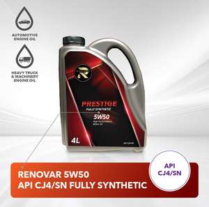 RENOVAR HIGH QUALITY 5W50 API CJ4/SN <b>FULLY</b> <b>SYNTHETIC</b> ENGINE <b>OIL</b> - Product Image 2