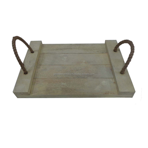 ถาดไม้ไผ่สี่เหลี่ยมสำหรับอาหารชามไม้และถาดไม้ - Product Image 1