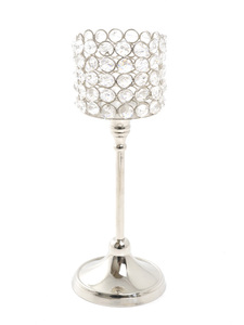 Soporte de luz de té de tallo largo de cristal para decoración de boda de oficina en casa - Product Image 2