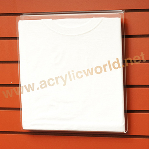 Custom Curved Slatwall <b>Clear</b> Acrylic Shirt <b>Display</b> Shelf with lip acrylic shoe <b>box</b> - Product Image 5