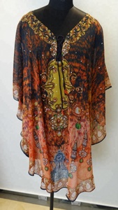 Caftan indien blanc, robe pour femme, style indien, cafetan, robe de plage, bohème, hippie, Mini robe - Product Image 5